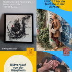 Die Künstlerin Antje Mac Lean verkauft ihre Bilder zugunsten der UNICEF-Nothilfe